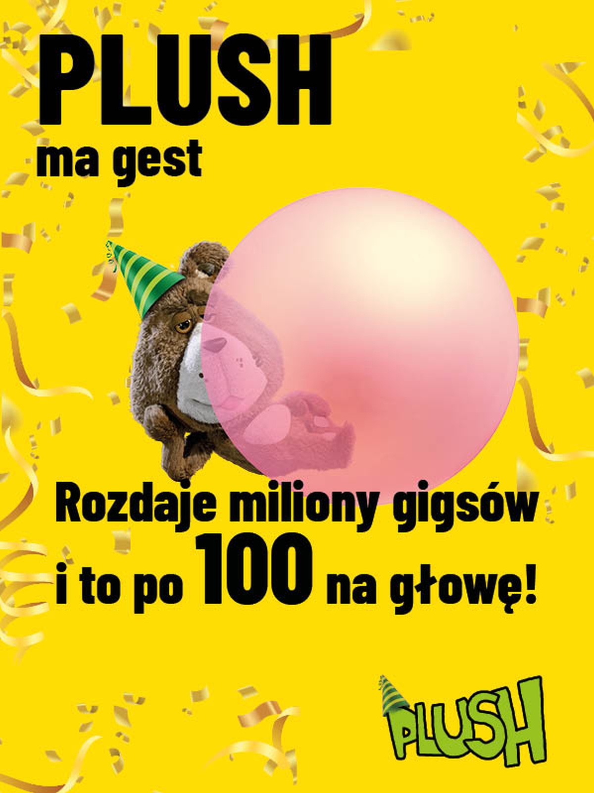 Plush świętuje i rozdaje miliony gigabajtów za darmo