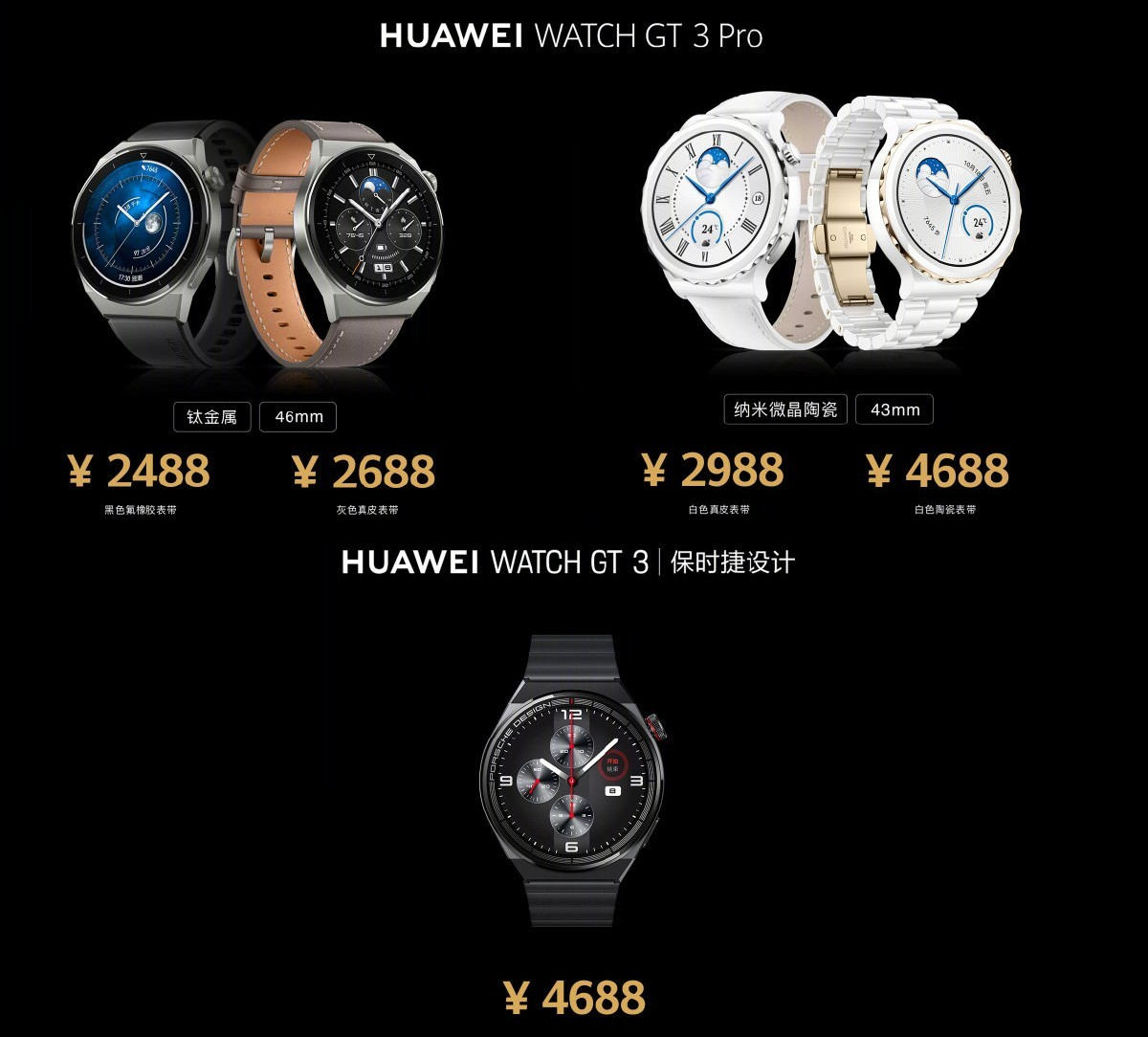 Huawei Watch GT 3 Pro: ceramiczna koperta, EKG i… wysokie ceny