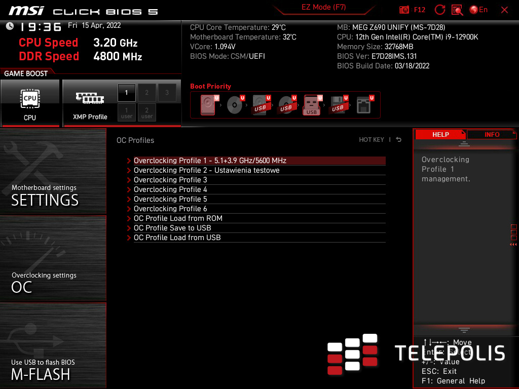 Test MSI MEG Z690 UNIFY: Królewska płyta główna dla Intel Alder Lake