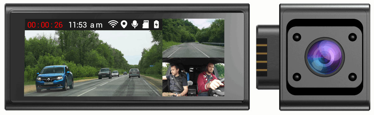 Rejestrator Navitel RC3 Pro ma trzy kamery.  Po co aż tyle?