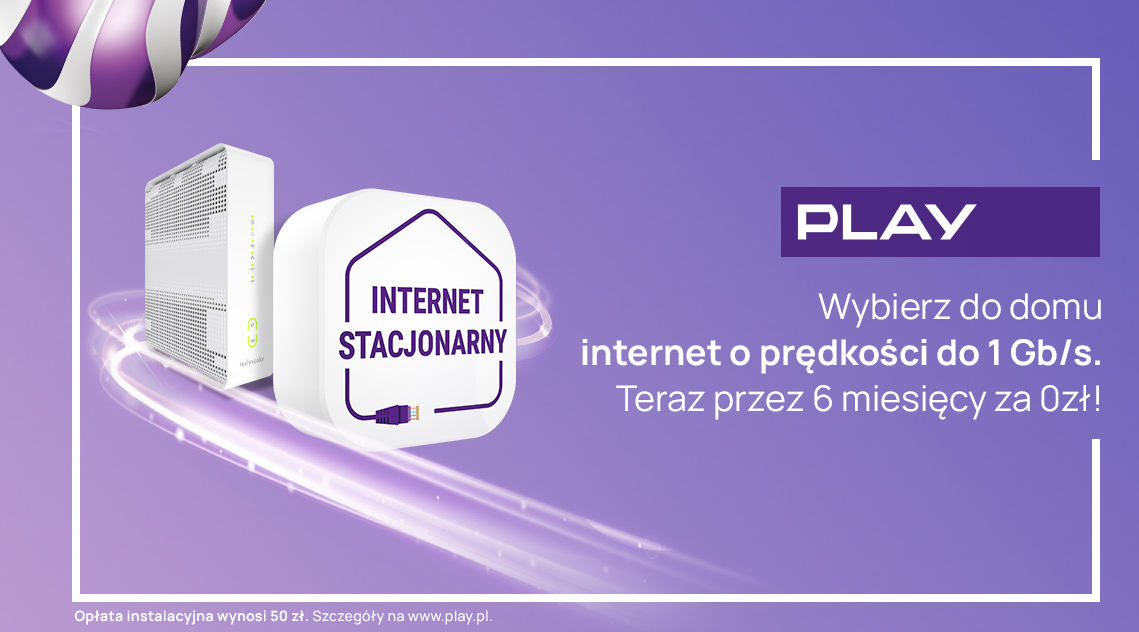 Play: internet domowy do 1 Gb/s przez pół roku bez opłat