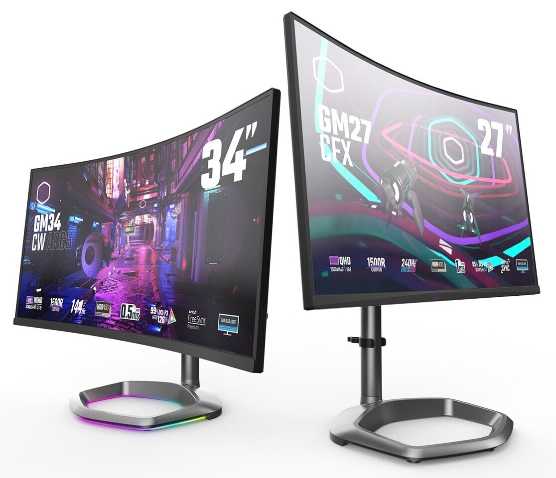 Cooler Master wypuszcza zakrzywione monitory z technologią Quantum Dot