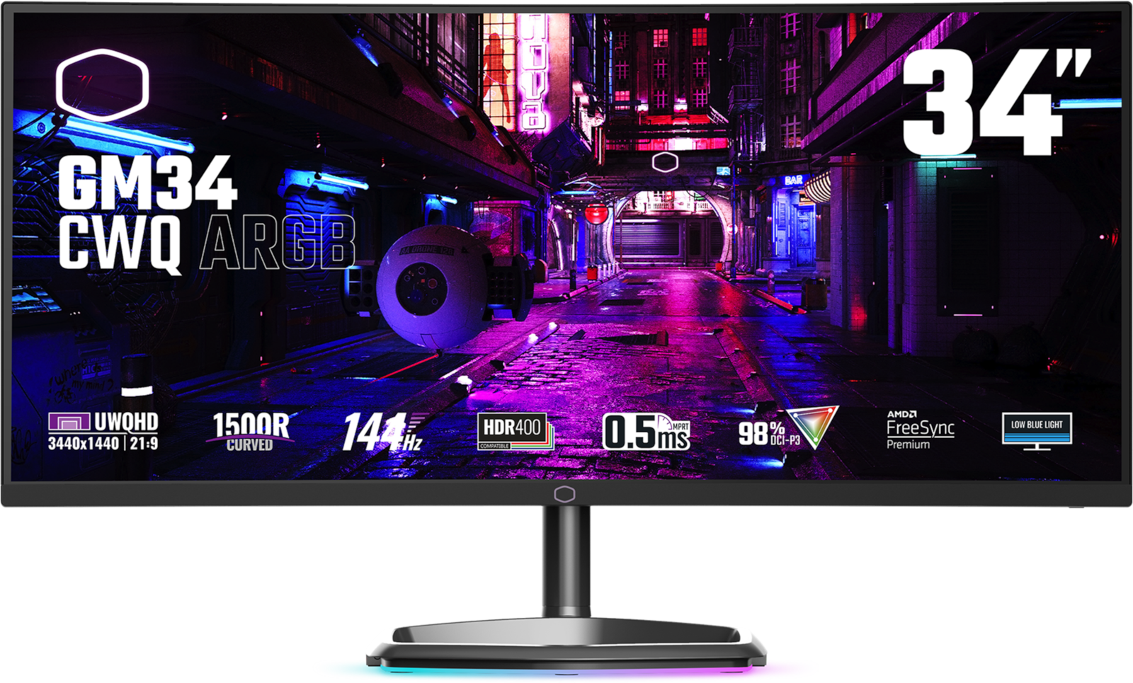Cooler Master wypuszcza zakrzywione monitory z technologią Quantum Dot