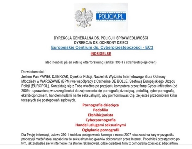 Dostałeś takiego e-maila? Policja ostrzega
