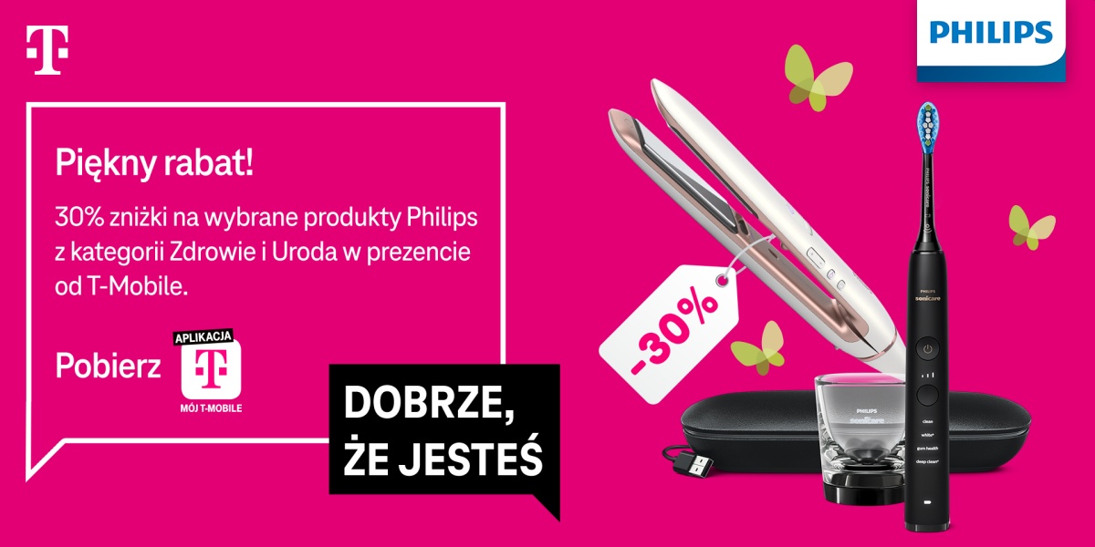 T-Mobile rozdaje 30% rabat na produkty marki Philips