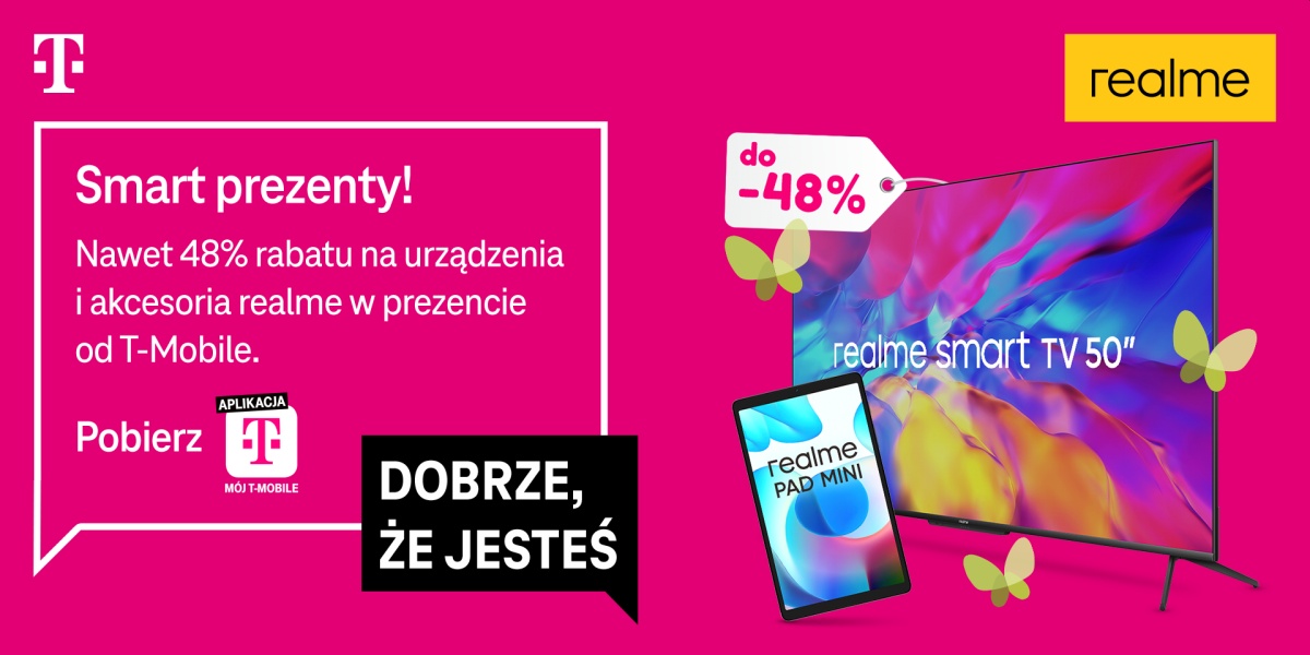 W T-Mobile dostaniesz duży rabat na urządzenia i akcesoria Realme
