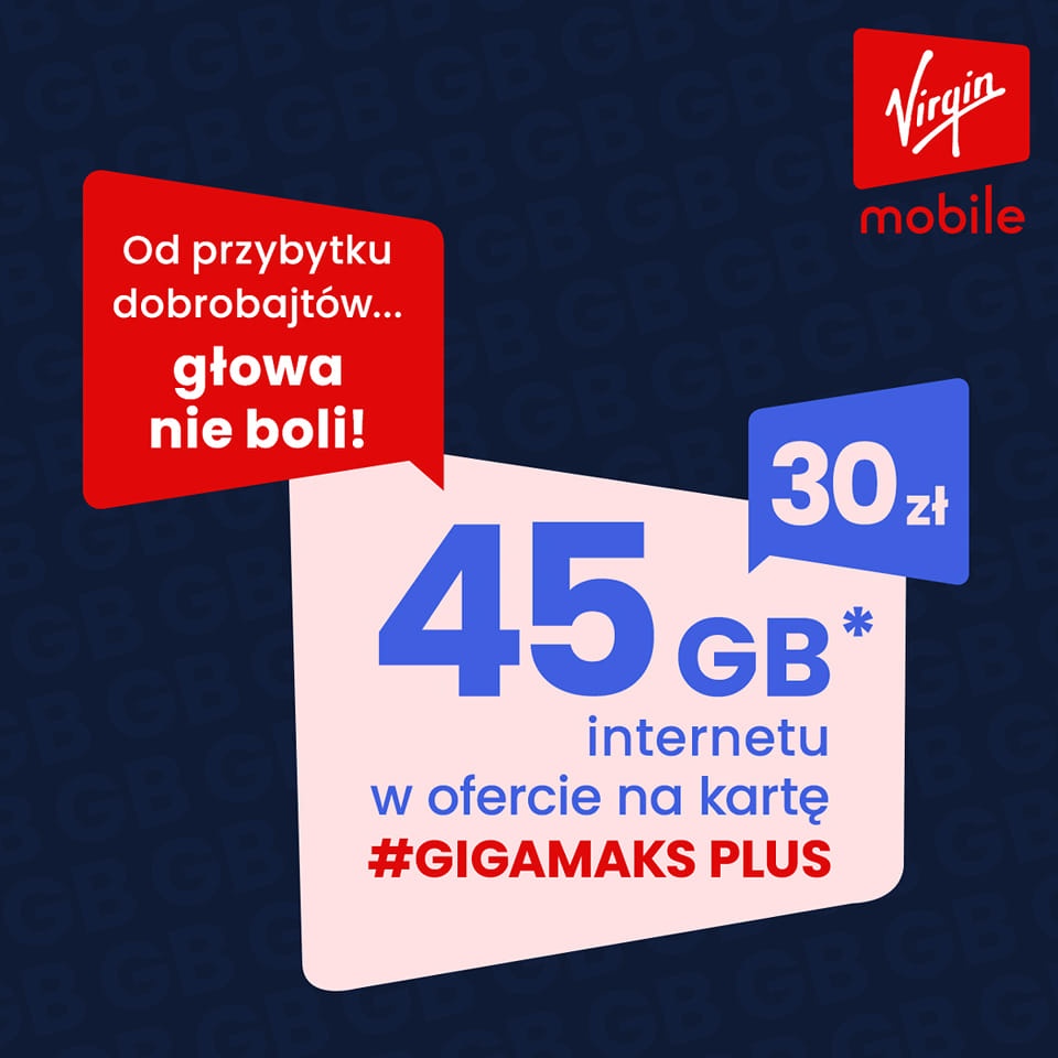 Virgin Mobile z dodatkowymi gigabajtami w ofercie na kartę