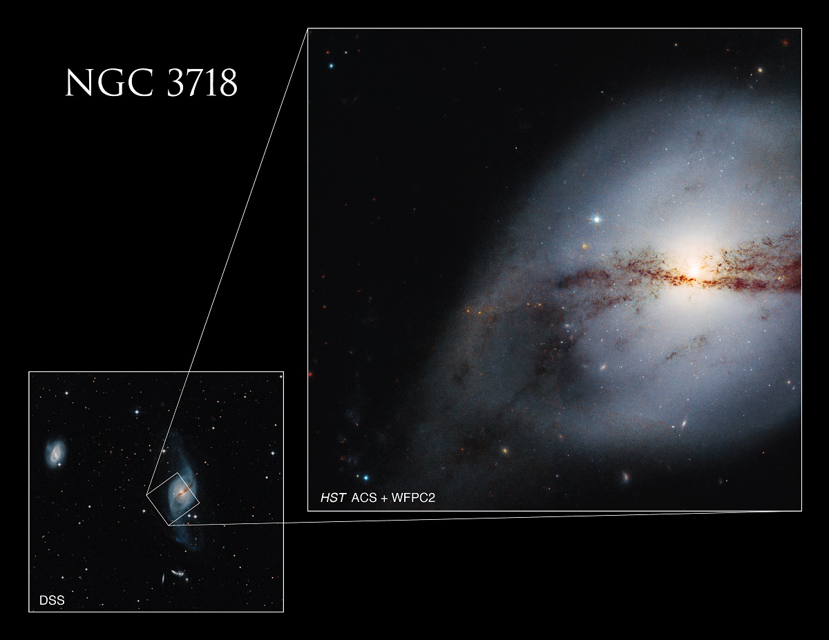 Na tym zdjęciu uchwycono efekt dziwnego "tańca' galaktyk