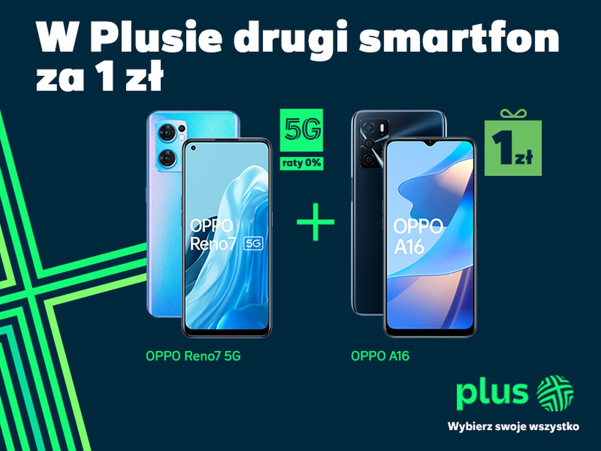 W Plusie drugi smartfon dostaniesz za złotówkę