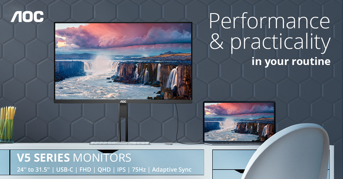AOC prezentuje serię tanich monitorów z USB-C i 75 Hz