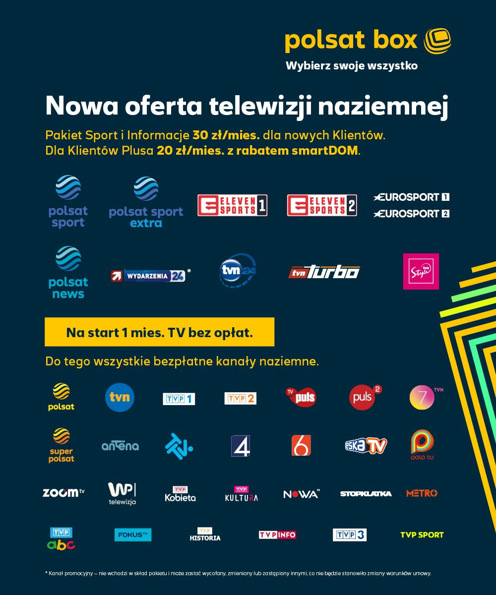 Polsat Box: nowa oferta telewizji naziemnej i nowy dekoder DVB-T2 HEVC