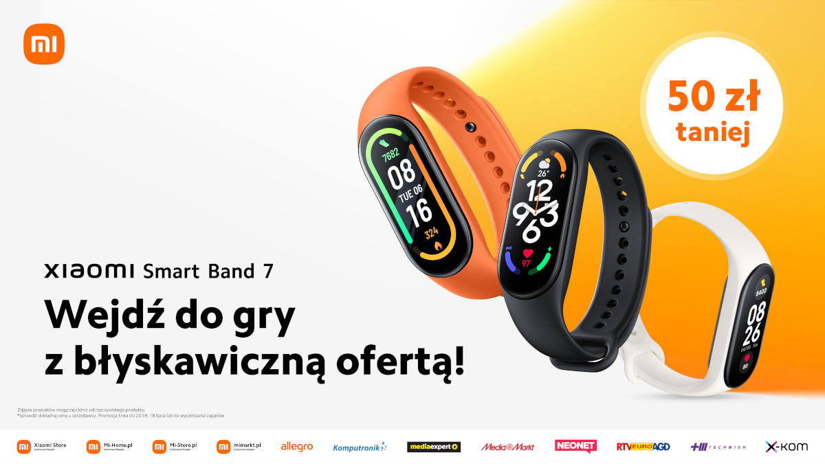 Xiaomi Smart Band 7: weekendowa promocja na start sprzedaży