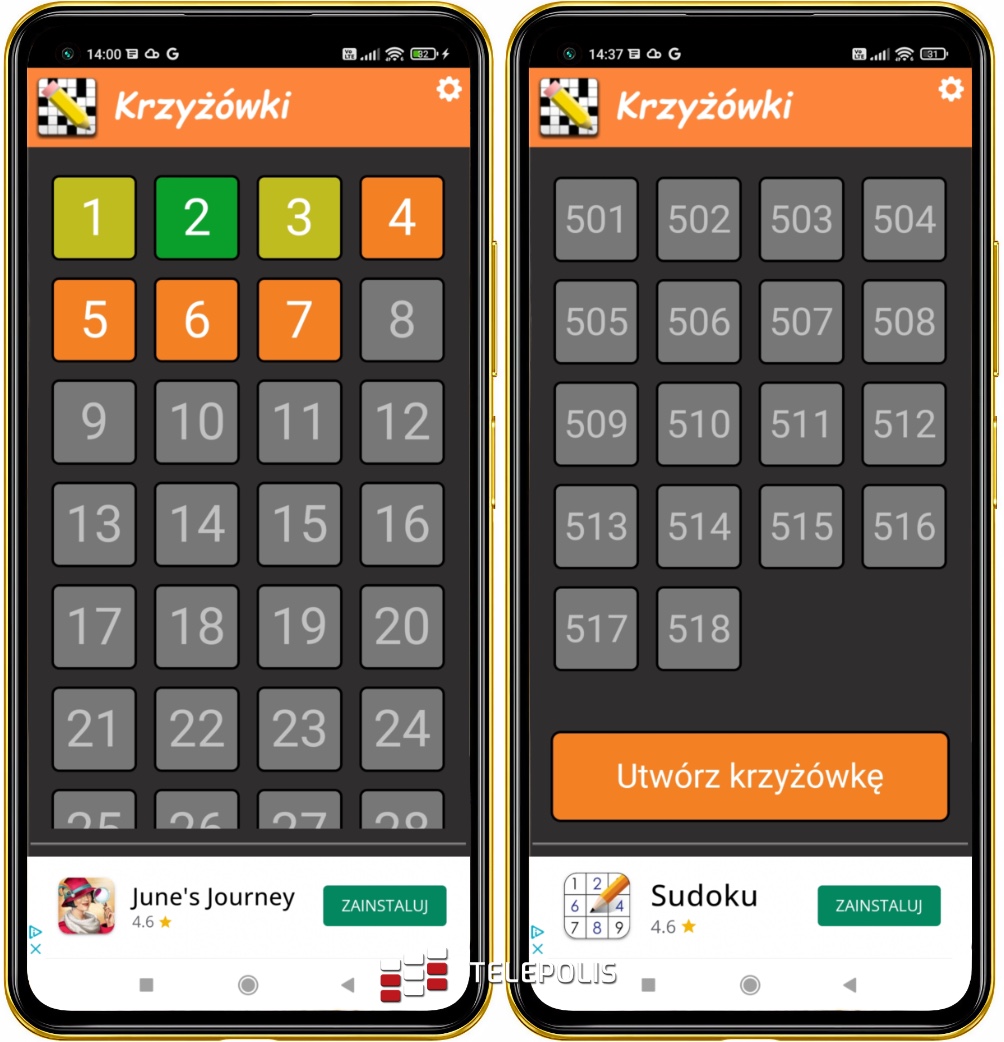 Krzyżówki i inne gry słowne na plażę. Złoto z Google Play #92