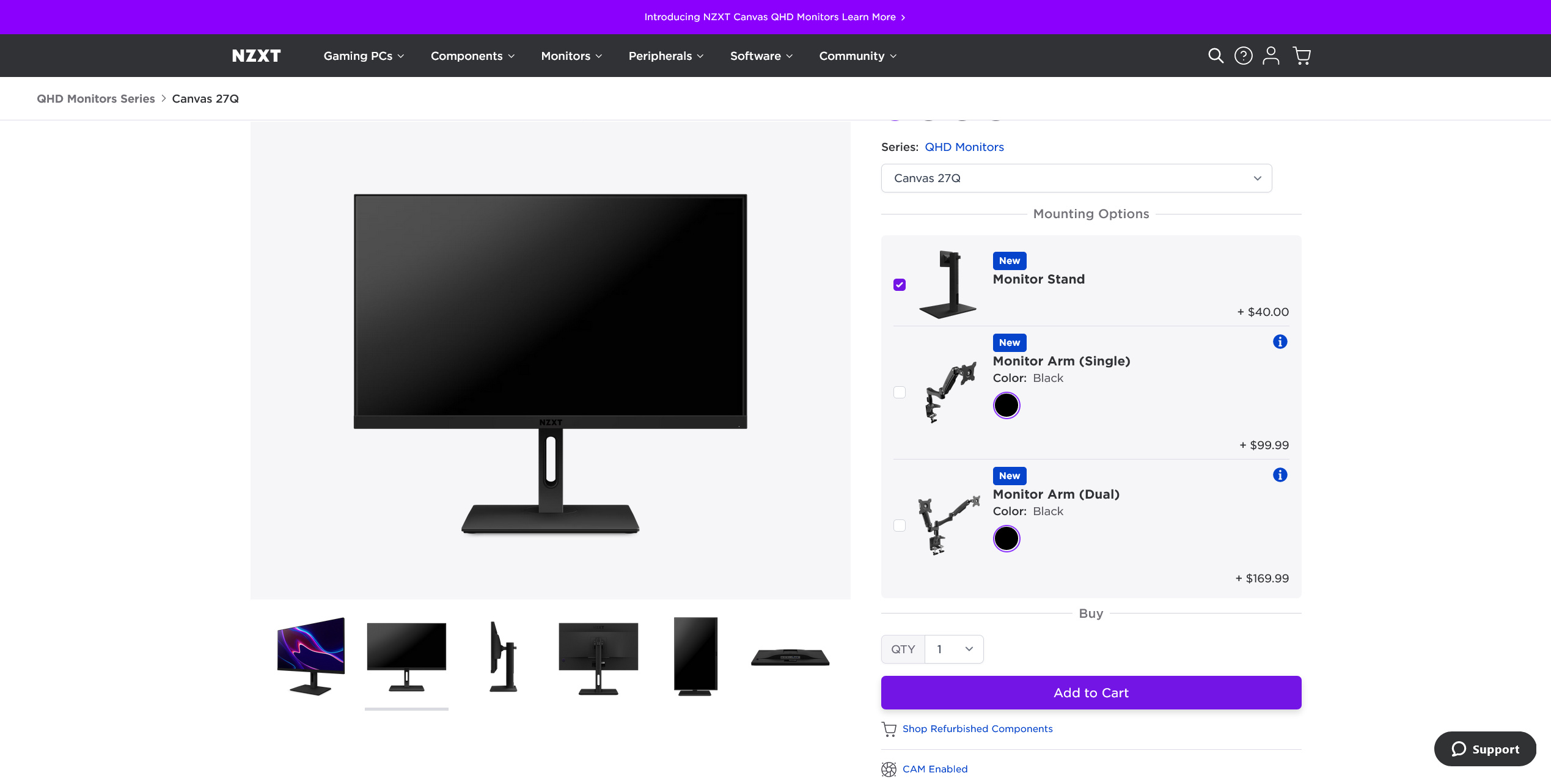 NZXT bawi się w Apple? Nowe monitory bez podstawy