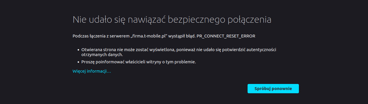 T-Mobile ma awarię. Nie działa strona, aplikacja i czat (aktualizacja)