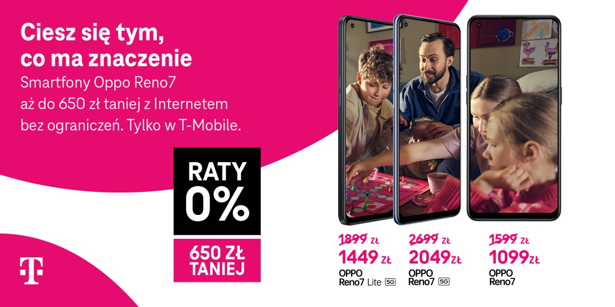 T-Mobile obniżył ceny smartfonów z serii Oppo Reno7