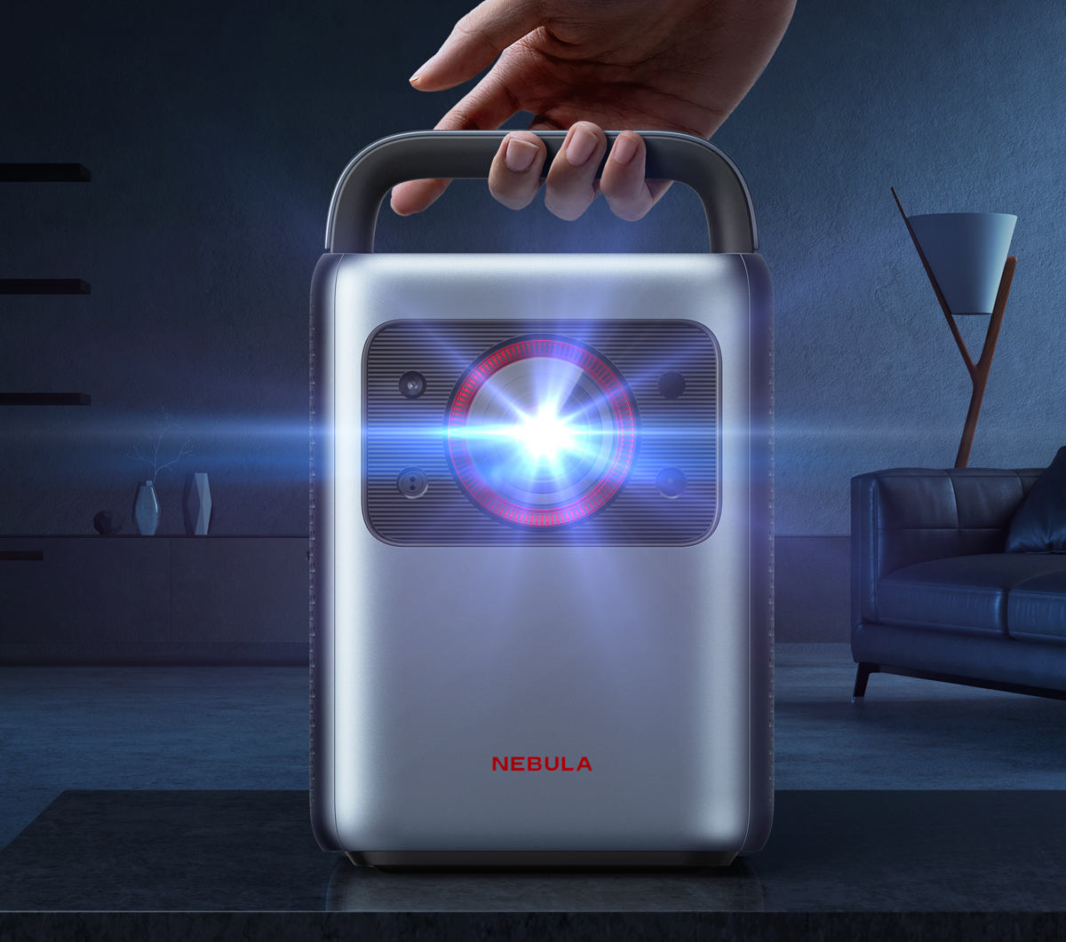 Nebula Cosmos Laser 4K to przenośne kino domowe z projektorem i Android TV