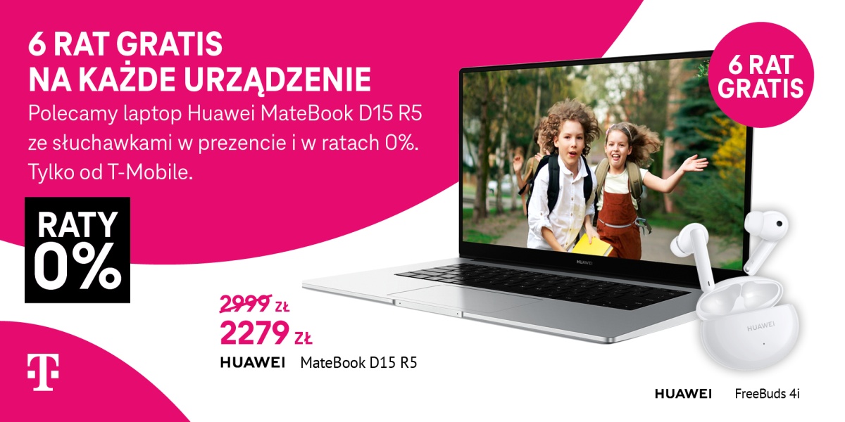 T-Mobile daje na każde urządzenie 6 rat gratis