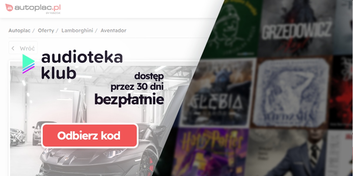 Yanosik rozdaje kody na darmowy dostęp do audiobooków