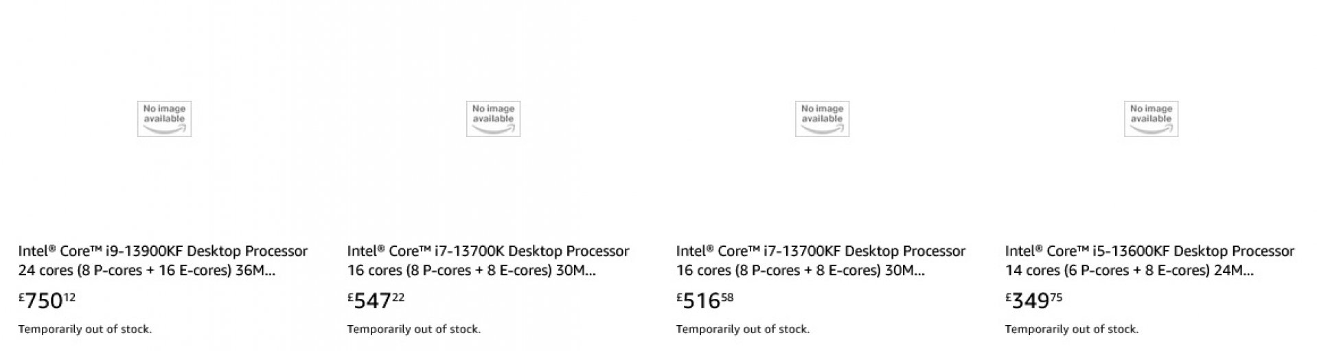 Amazon zdradził ceny procesorów Intel Core 13. generacji (Raptor Lake)