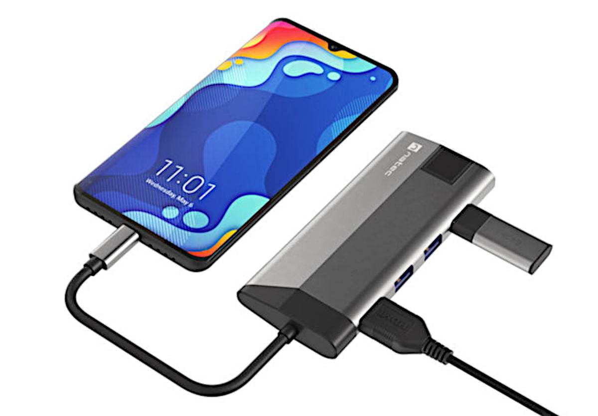 Natec Fowler Plus: gigabitowy multiport USB-C z ośmioma portami