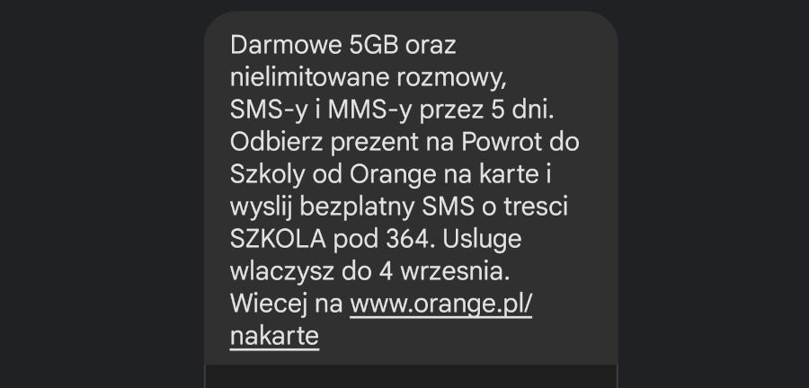 Orange na kartę: 1200 GB i inne bonusy na powrót do szkoły