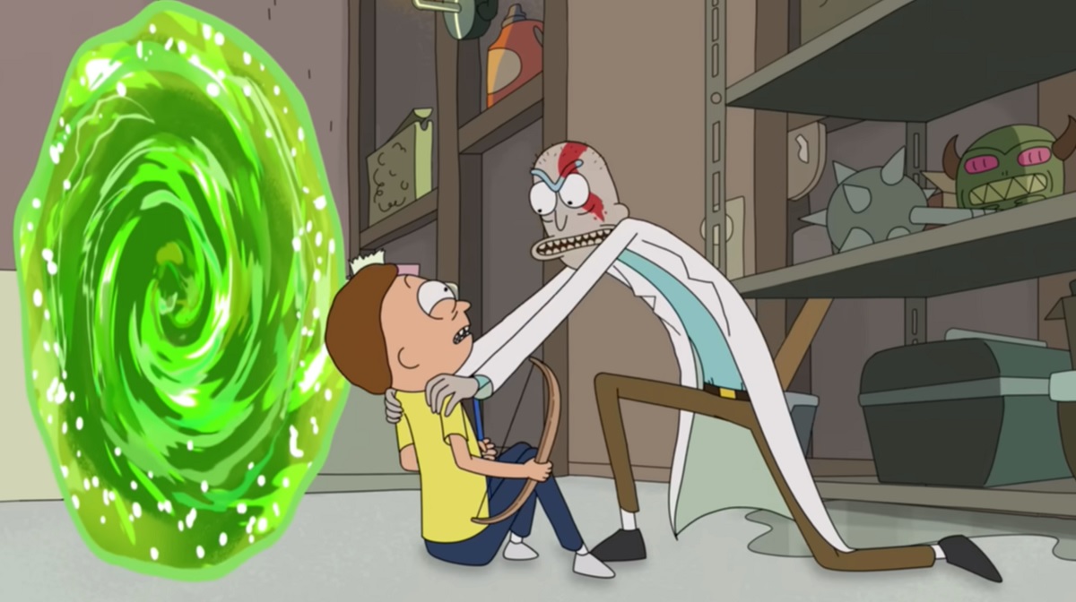 God of War: Ragnarok na reklamie. Grę promują Rick i Morty