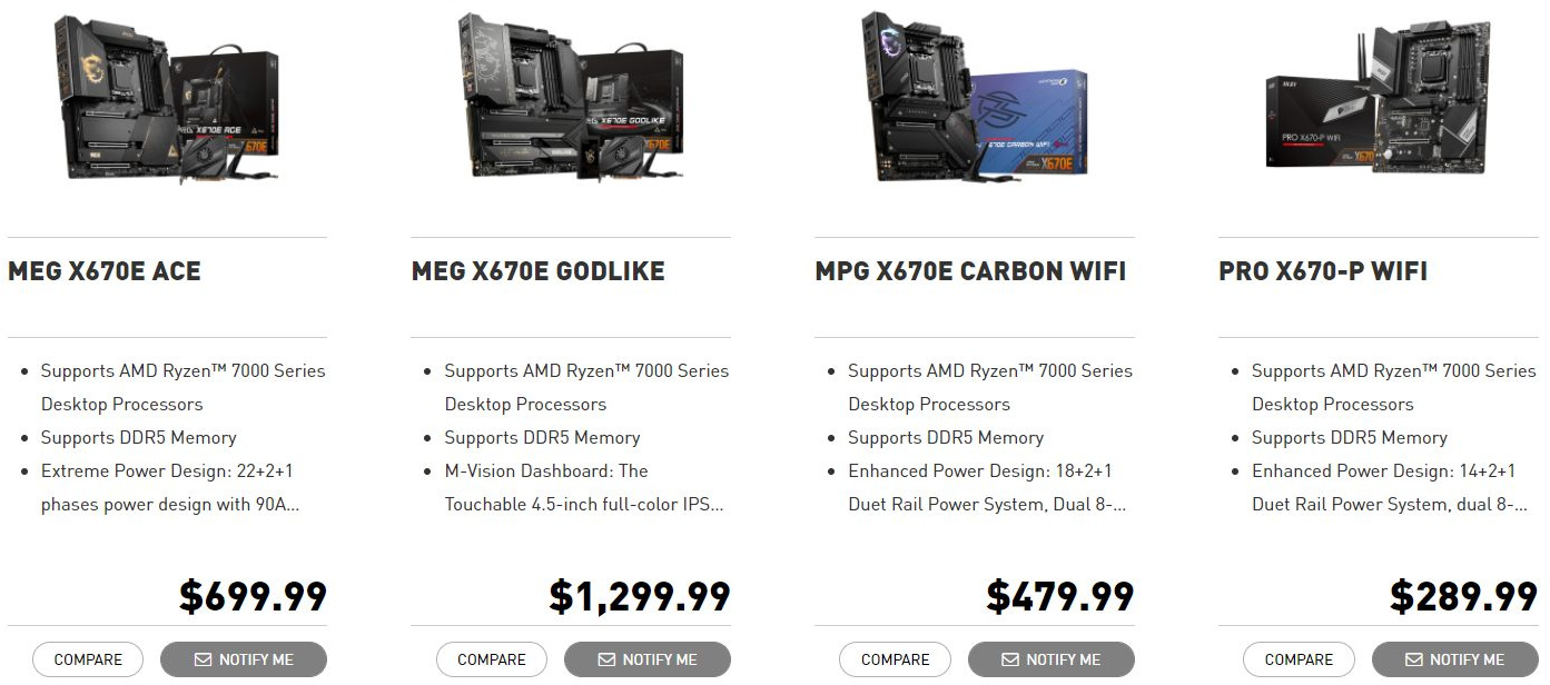 Poznaliśmy ceny płyt głównych dla AMD Ryzen 7000. Będzie drogo