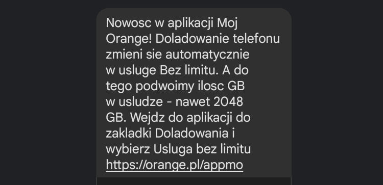 Orange: zamień doładowania na usługę bez limitu