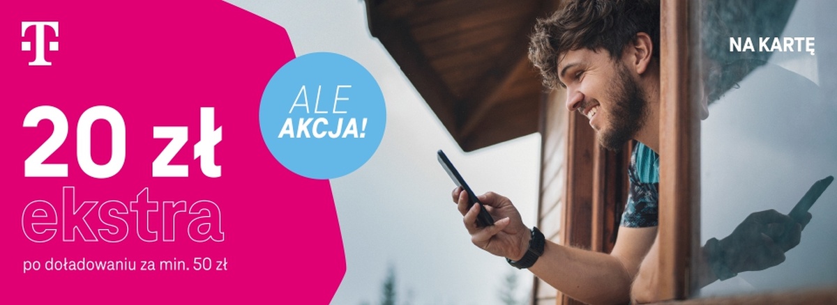 T-Mobile i Heyah na kartę: doładuj przez stronę i zyskaj 20 zł