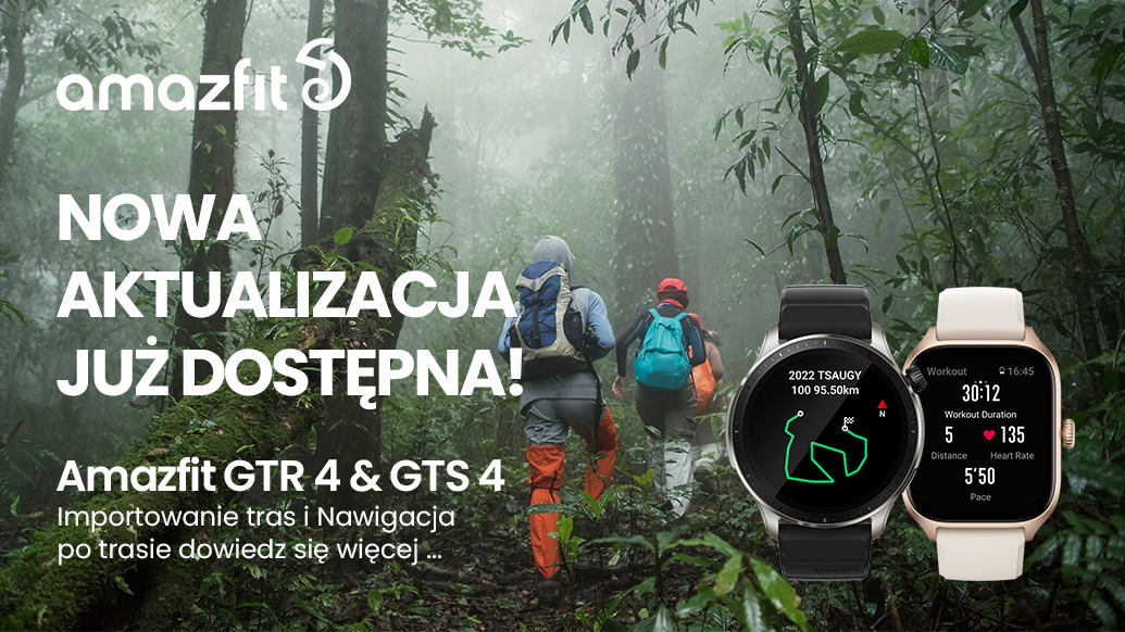 Amazfit GTR 4 i GTS 4 są teraz znacznie lepsze. Nadeszła nowa aktualizacja