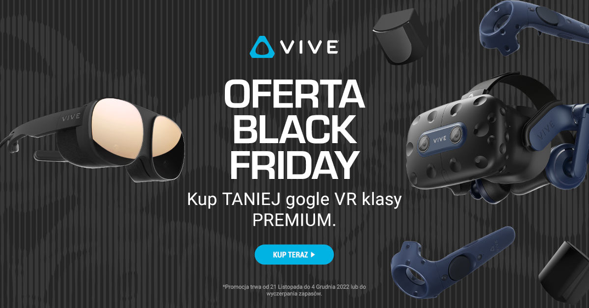 Najlepsza okazja na kupno zestawu VR. Okulary HTC nawet 900 zł taniej