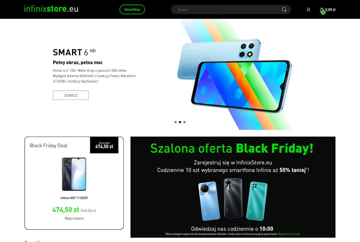 Infinix otwiera sklep on-line. Smartfony taniej o 50 procent