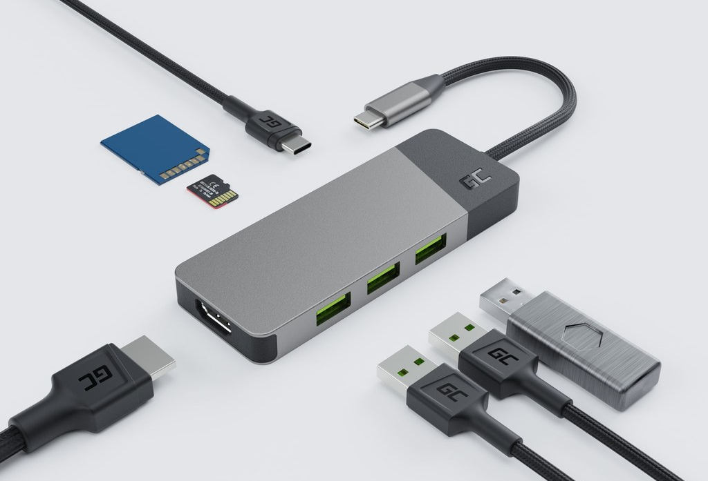 Nowy hub USB-C GC Connect PD 85W 7w1 niesie pomoc laptopom i smartfonom