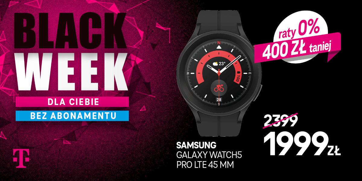 T-Mobile z nowymi okazjami na Black Week. Tańsze smartfony, zegarki i telewizor