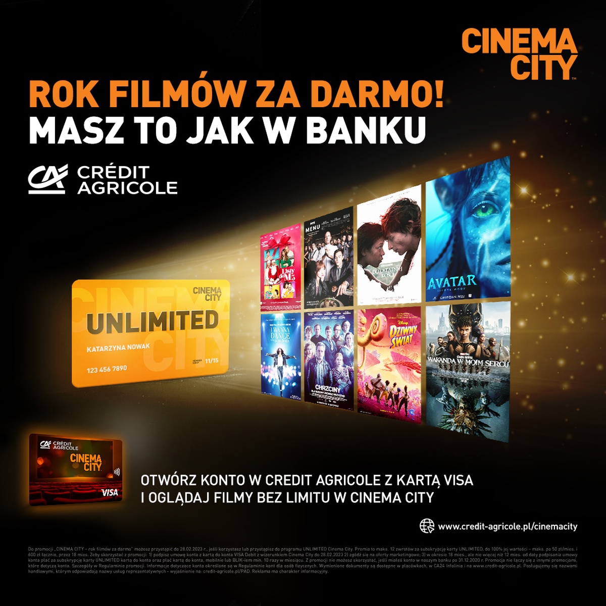 Filmy w kinie przez rok za darmo. Z Credit Agricole to możliwe