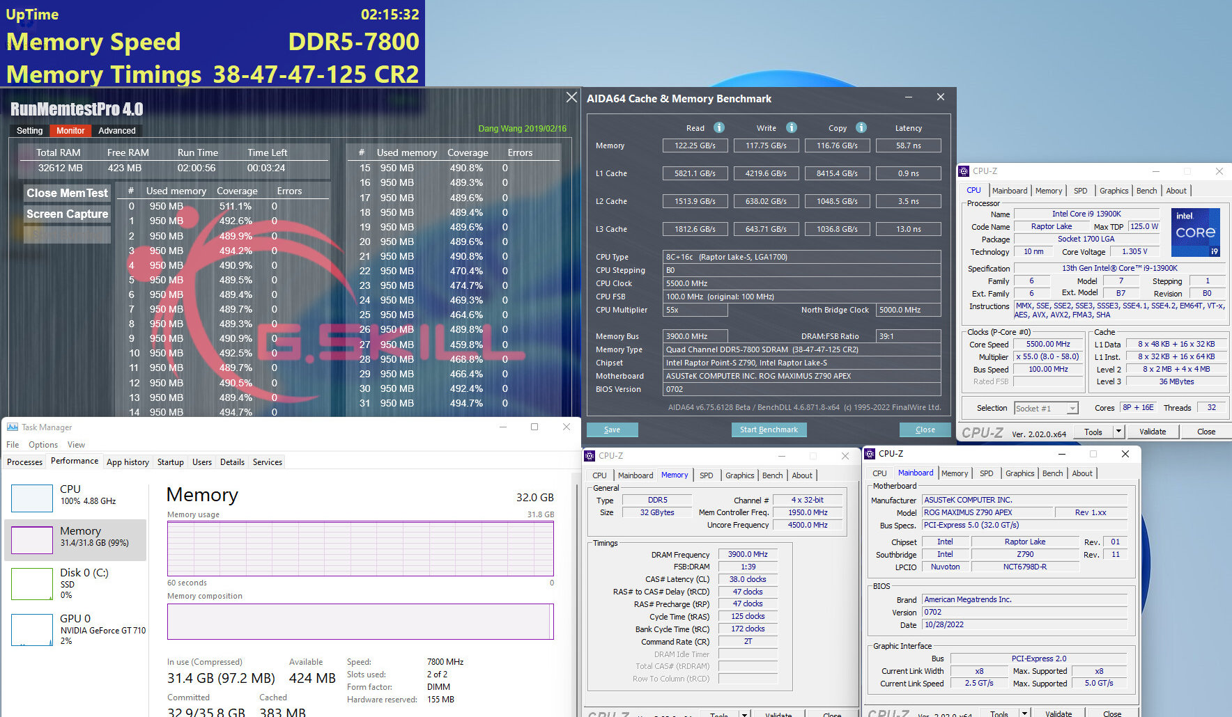 G.SKILL chwali się modułami RAM DDR5 10 000 MHz