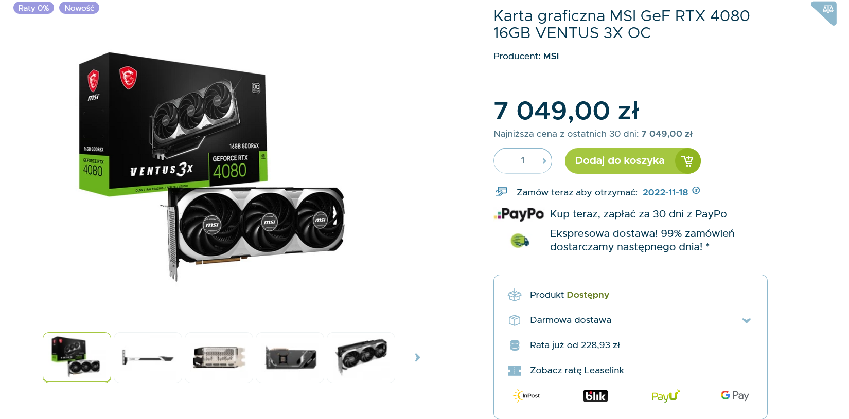Premiera NVIDIA GeForce RTX 4080. Ile karta kosztuje w Polsce?