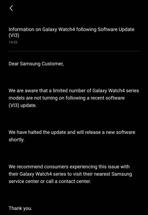 Aktualizacja psuje zegarki Samsunga