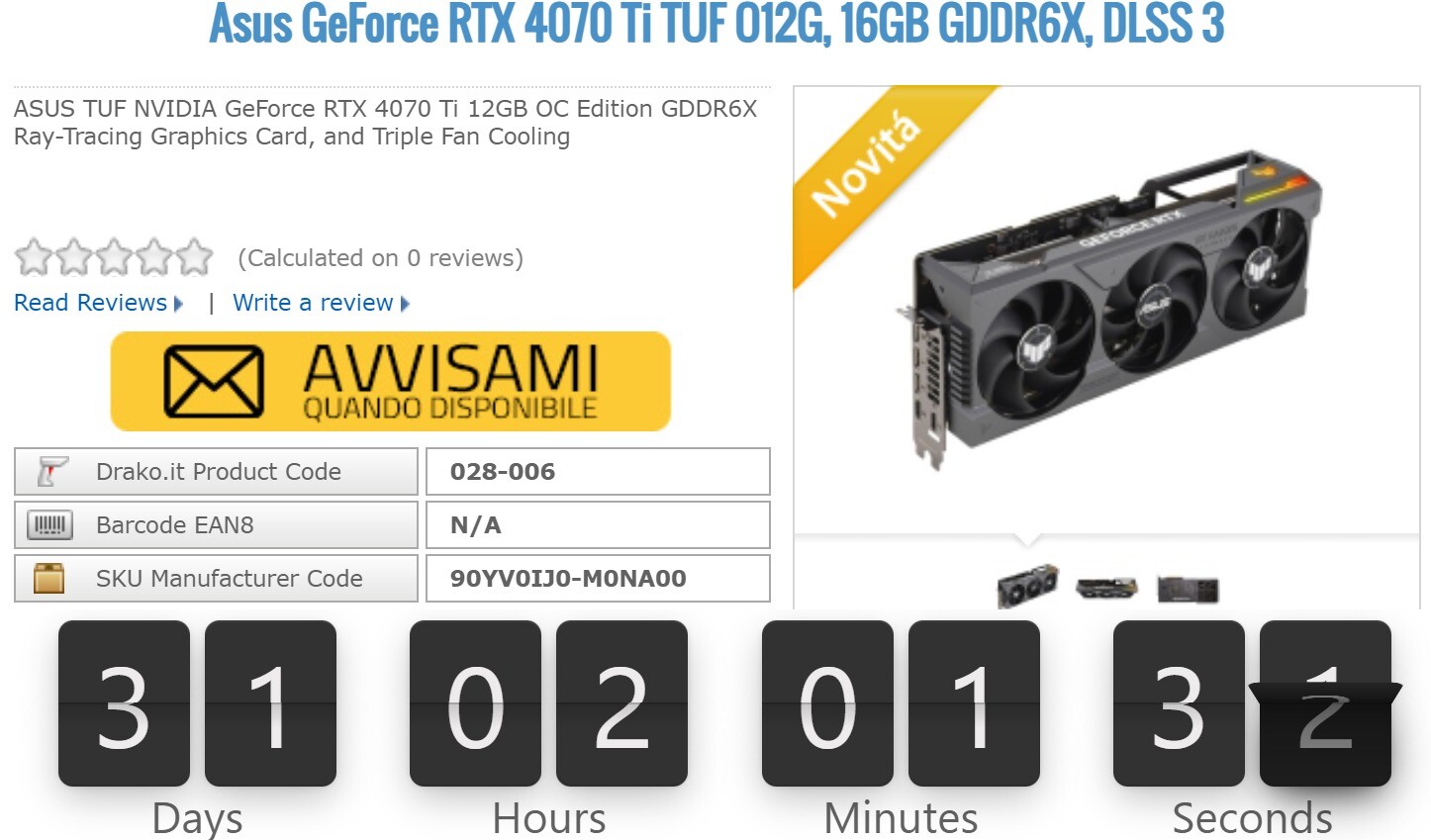 Włosi ujawnili, kiedy GeForce RTX 4070 Ti trafi do sklepów