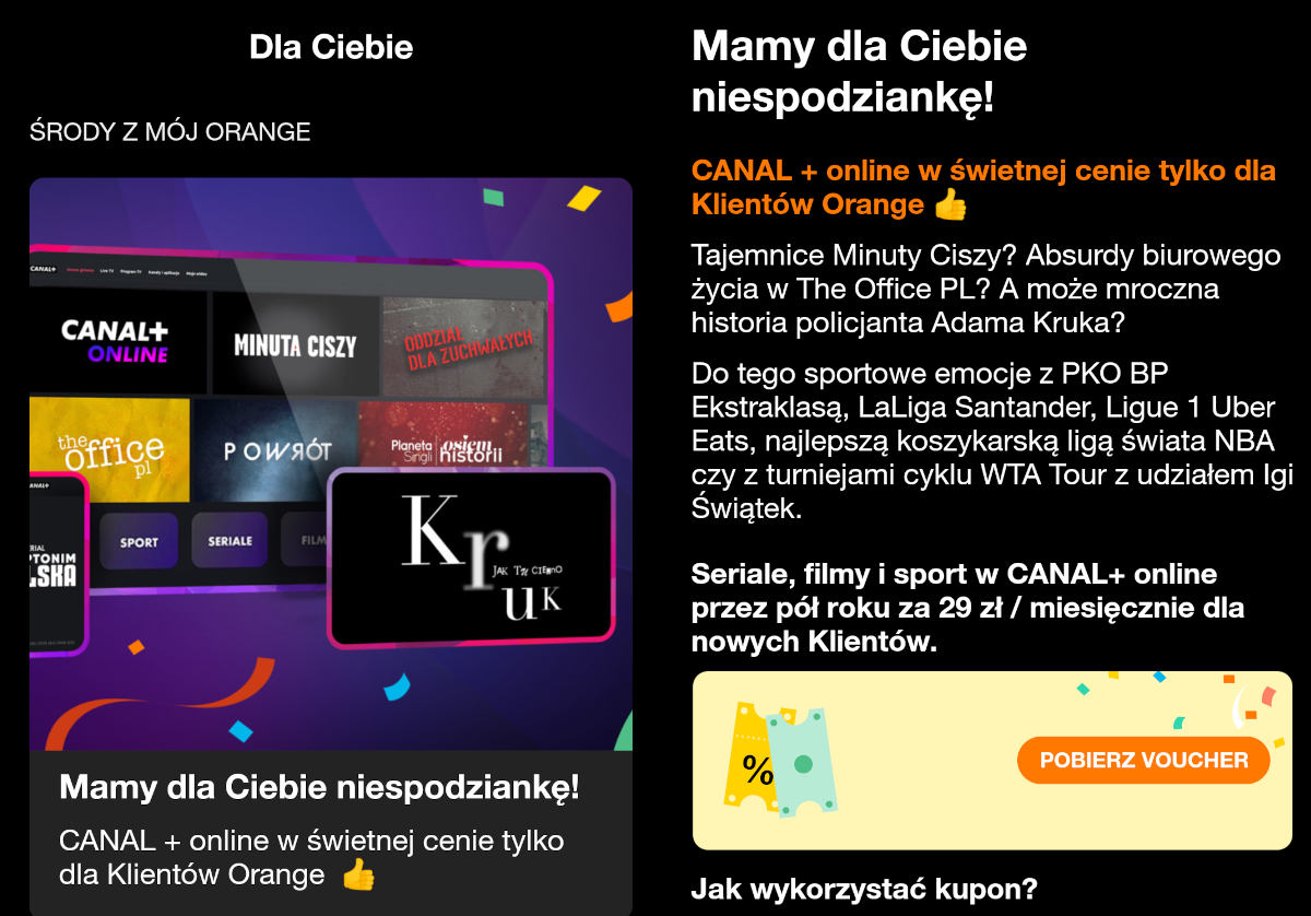 Orange z nową okazją. W aplikacji czeka voucher