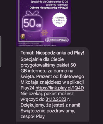Play daje za darmo 50 GB. Nie wiadomo tylko komu i za co