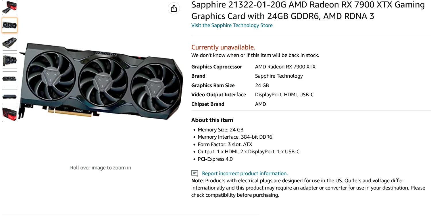 AMD Radeon RX 7900 XT(X) pojawiły się w pierwszym sklepie
