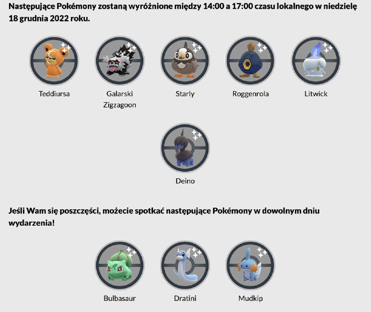 Podwójny dzień społeczności w Pokemon GO. Dużo bonusów do zgarnięcia