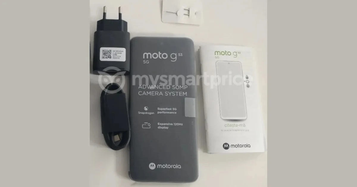 Motorola Moto G53 5G z eSIM ujawnia się przed światową premierą