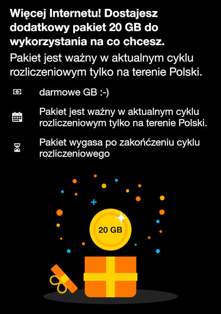 Orange z nowym bonusem. Czeka ładna paczka gigabajtów