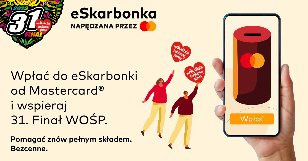Mastercard gra z WOŚP podczas 31. Finału