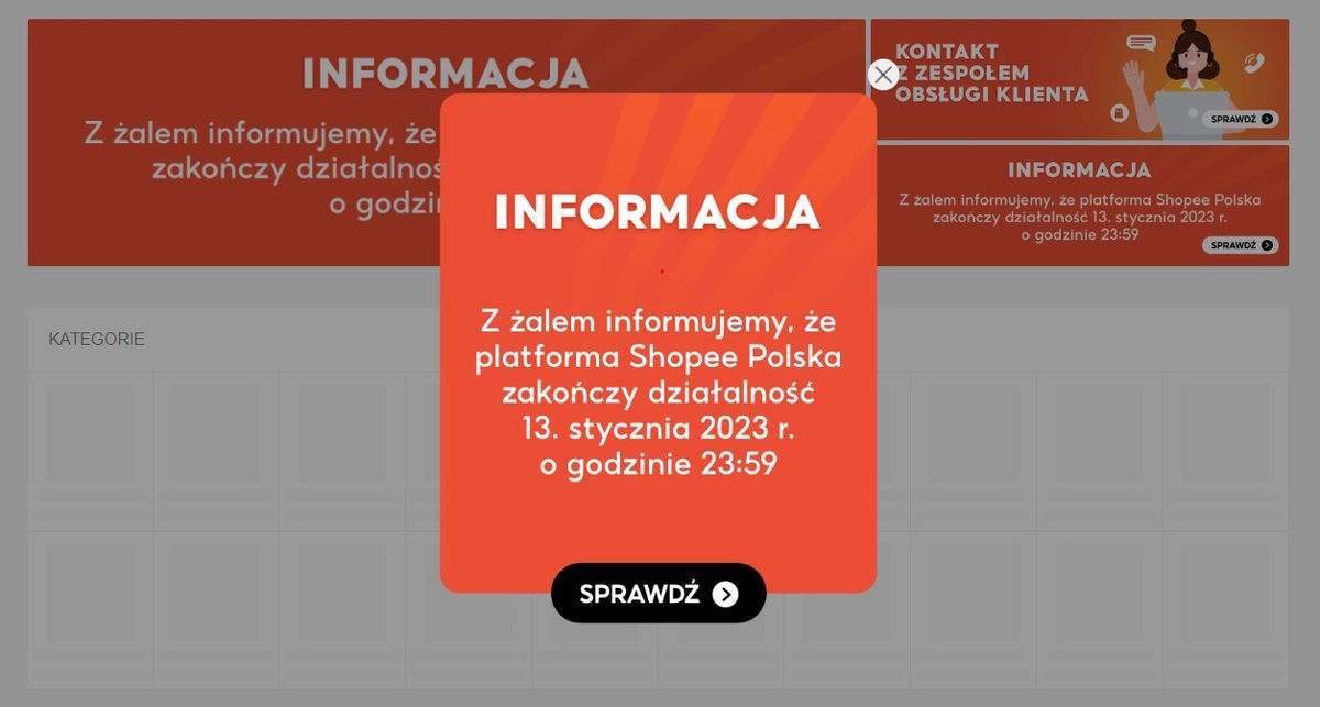 Shopee zwija się z Polski. To koniec platformy w naszym kraju