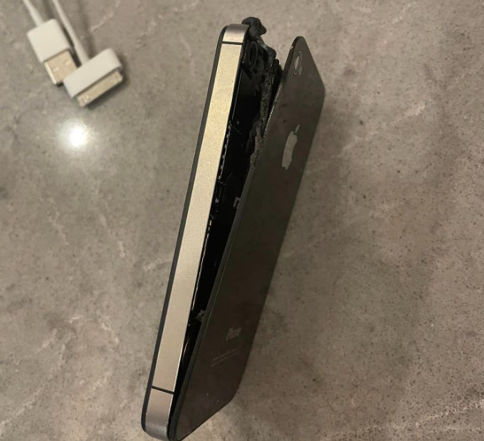 iPhone nagle wybuchł. O krok od tragedii