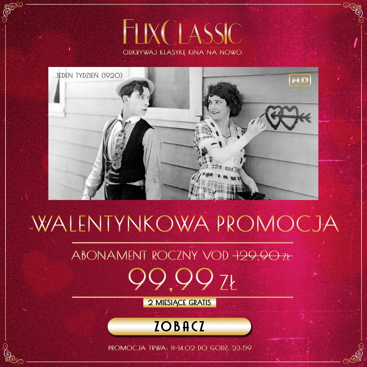 Klasyczne filmy taniej w Walentynki